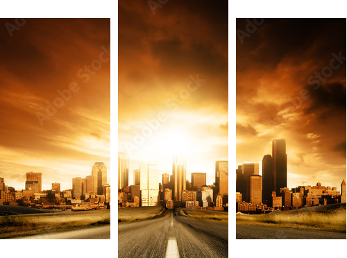Urban Doom - Dreiteiliges Leinwandbild, Triptychon