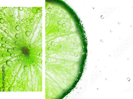 Lime with bubbles  - Dreiteiliges Leinwandbild, Triptychon