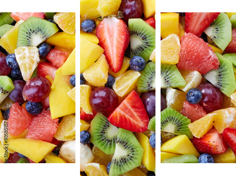 Fresh fruits - Dreiteiliges Leinwandbild, Triptychon