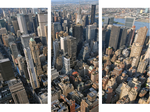 AERIAL VUE OF MANHATTAN (NEW YORK, USA) - Dreiteiliges Leinwandbild, Triptychon