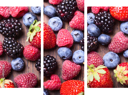 Berries - Dreiteiliges Leinwandbild, Triptychon