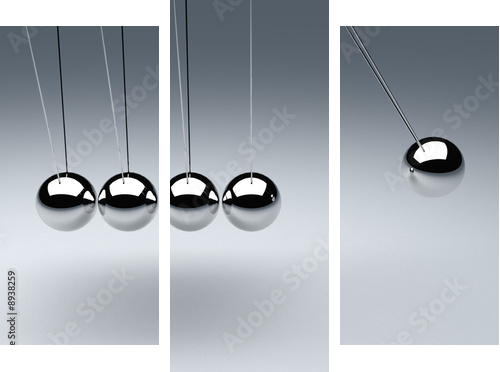 How you Spend your Time? The Time Cradle - Dreiteiliges Leinwandbild, Triptychon