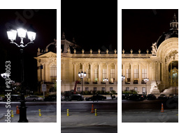 Pałacyk Petit Palais nocą- Paryż
 - Dreiteiliges Leinwandbild, Triptychon