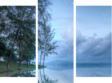 Cold Blue Dawn - Dreiteiliges Leinwandbild, Triptychon