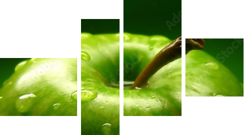 green apple - Vierteiliges Leinwandbild, Viertychon