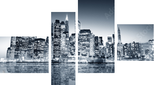 New York manhattan - Vierteiliges Leinwandbild, Viertychon