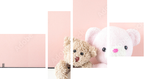 teddy bears - Vierteiliges Leinwandbild, Viertychon