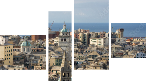 Genova, centro storico - Vierteiliges Leinwandbild, Viertychon