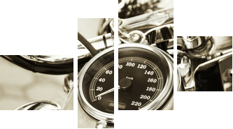 Motorcycle - Vierteiliges Leinwandbild, Viertychon
