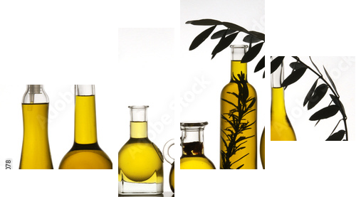 Olio di oliva - Vierteiliges Leinwandbild, Viertychon
