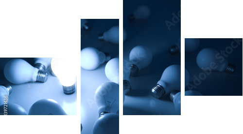 Lightbulbs - Vierteiliges Leinwandbild, Viertychon