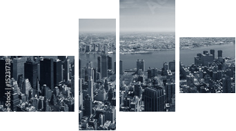 Panorama Nowego Jorku
 - Vierteiliges Leinwandbild, Viertychon