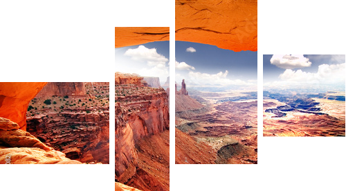 Heavenly view of world - Vierteiliges Leinwandbild, Viertychon
