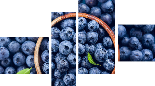  Fresh blueberry - Vierteiliges Leinwandbild, Viertychon