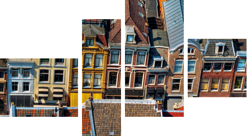 Utrecht city areal view - Vierteiliges Leinwandbild, Viertychon