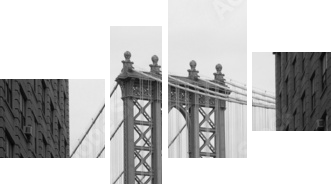manhattan bridge - Vierteiliges Leinwandbild, Viertychon