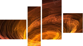 fire tornado - Vierteiliges Leinwandbild, Viertychon