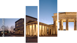 Brama Brandenburska
 - Vierteiliges Leinwandbild, Viertychon