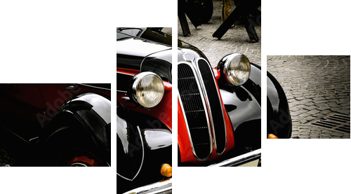 vintage car - Vierteiliges Leinwandbild, Viertychon