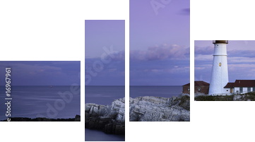 Portland Head Light - Vierteiliges Leinwandbild, Viertychon