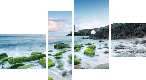 phare du Minou en bretagne dans le finistere - Vierteiliges Leinwandbild, Viertychon