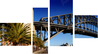 Sydney Harbour Bridge PanoramaColour - Vierteiliges Leinwandbild, Viertychon