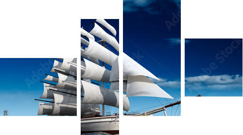 Sailing ship - Vierteiliges Leinwandbild, Viertychon
