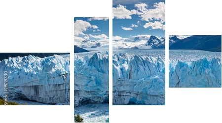 Perito Moreno Glacier, Patagonia, Argentina - Panoramic View - Vierteiliges Leinwandbild, Viertychon