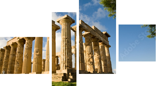 Temple of Hera, Selinunte, Sicily - Vierteiliges Leinwandbild, Viertychon