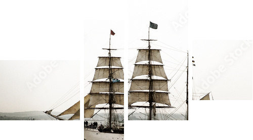 tall ship - Vierteiliges Leinwandbild, Viertychon