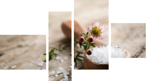 Bath salt - Vierteiliges Leinwandbild, Viertychon