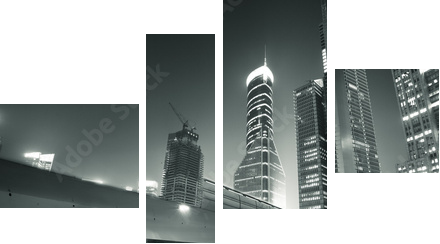 Megacity Highway - Vierteiliges Leinwandbild, Viertychon