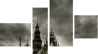 wroclaw- rynek - Vierteiliges Leinwandbild, Viertychon