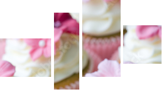 Wedding cupcakes - Vierteiliges Leinwandbild, Viertychon