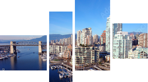 vancouver harbour - Vierteiliges Leinwandbild, Viertychon
