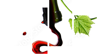 Wino z artystyczną duszą
 - Vierteiliges Leinwandbild, Viertychon