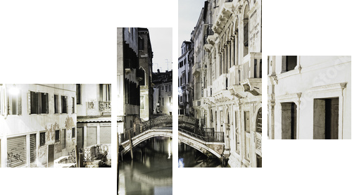 venice at night - Vierteiliges Leinwandbild, Viertychon