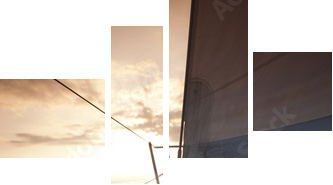 Yacht - Vierteiliges Leinwandbild, Viertychon