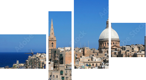 valletta city - Vierteiliges Leinwandbild, Viertychon