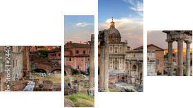 Architektura Rzymu w panoramie
 - Vierteiliges Leinwandbild, Viertychon