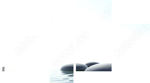 Zen water - Vierteiliges Leinwandbild, Viertychon