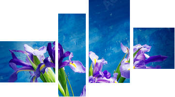 irises - Vierteiliges Leinwandbild, Viertychon
