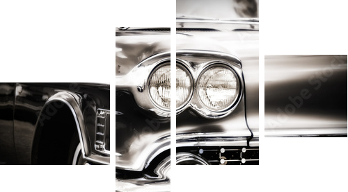 American Classic Caddilac Automobile Car - Vierteiliges Leinwandbild, Viertychon