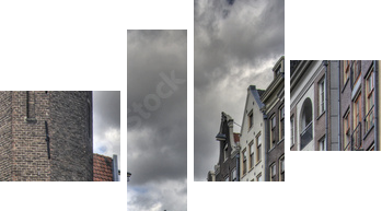 Amsterdam Canal - Vierteiliges Leinwandbild, Viertychon