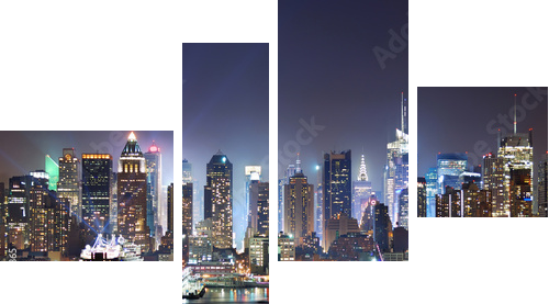 New York City Times Square - Vierteiliges Leinwandbild, Viertychon