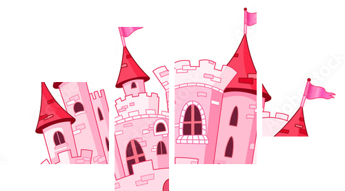 Magic castle - Vierteiliges Leinwandbild, Viertychon