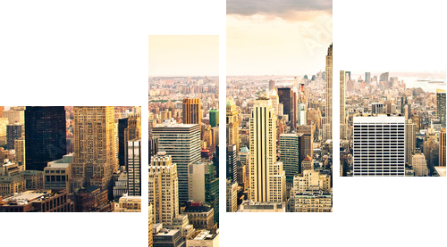 Skyline von New York - Vierteiliges Leinwandbild, Viertychon