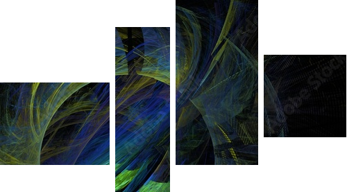 universum fantasie - Vierteiliges Leinwandbild, Viertychon