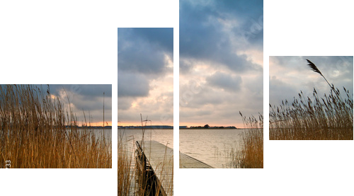 Abends am Achterwasser - Vierteiliges Leinwandbild, Viertychon