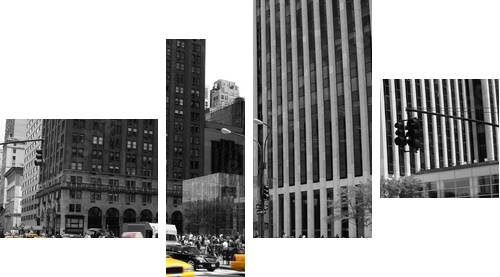 NYC Taxi - Vierteiliges Leinwandbild, Viertychon